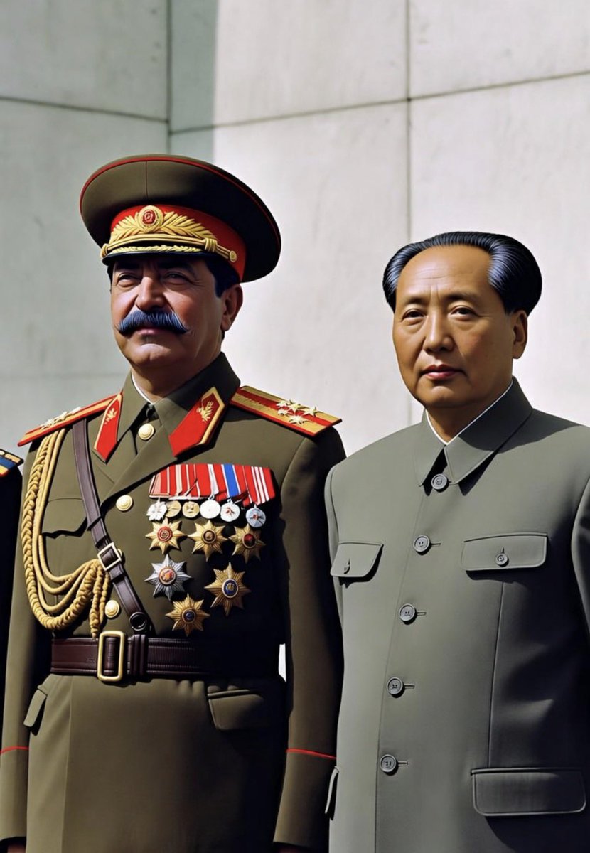 Handre's tweet photo. Stalin and Mao did not wander in from outside and randomly decide to start murdering millions. Feed a large population through a coercive central apparatus and you do not get monsters by chance. You get them by design, every time, because two separate mechanisms guarantee it.

The first is selection. Any system where a small group makes decisions for millions requires someone to sit at the top of that hierarchy and issue the orders. That is not an accident of history. It is a structural fact of coercive control. And the climb to that seat rewards a specific type. Compromise, hesitation, and conscience all become liabilities on the way up, because the man willing to purge a rival, lie to a committee, or order a famine to hit a grain quota outcompetes the man who will not. 

Hayek called this "why the worst get on top." It is not a moral accident. It is the selection pressure baked into any hierarchy where obedience and force decide who advances. Put enough people through that filter for enough decades and the ruthless win by default.
The second mechanism runs independent of who wins. 

Mises and Hayek proved the calculation problem: no ruler, no politburo, no ministry, however brilliant or well-staffed, can process the information needed to allocate resources for millions of people. Prices carry that information in a market, generated by everyone's trades simultaneously. Strip out prices and private property and you strip out the only mechanism that ever solved this problem. It does not matter if you replace Stalin with a saint. The knowledge required to plan a national economy from a single desk does not exist anywhere for anyone to use.

Here is the double bind. 

You get a ruthless, overconfident person selected to hold total power, and you hand that person a task that is mathematically impossible to perform well even in good faith. Ruthlessness plus impossibility produces famine, purges, and collapse as the predictable and only possible output of the machine.

This is why every large-scale coercive system trends toward the same result regardless of the country, the decade, or the ideology painted on the front of it. The names change: Stalin, Mao, Mengistu, but the mechanism generating them never does.