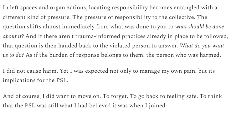 joewrote's tweet photo. Yet another ex-PSL member wrote an open letter about systemic sexual abuse in the organization. https://t.co/oylebpfKPz