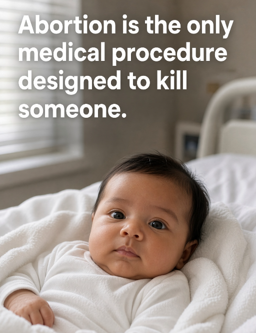 LifeNewsHQ's tweet photo. Abortion is the only medical procedure designed to kill someone. https://t.co/wQF8GJZTNv
