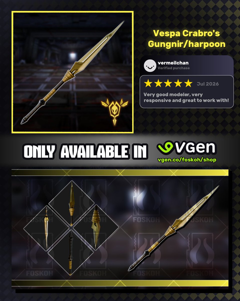 foskoh_'s tweet photo. Vespa Crabro's Gungnir/harpoon is now available! 🐝

#ProjectMoon #LimbusCompany #Limbus_Company https://t.co/zNnVBygfhB