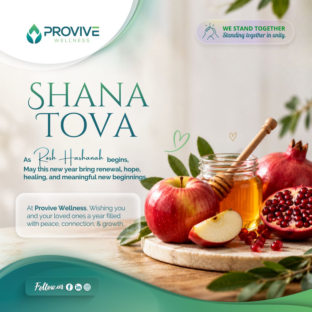 ProviveWellness's tweet photo. To all who are celebrating Rosh Hashanah, Shana Tova! 🍎🍯

May the new year bring peace, hope, healing, connection, and meaningful new beginnings.

Wishing you and your loved ones a sweet and fulfilling year.

#RoshHashanah #ShanaTova https://t.co/mtlDe8MwqR