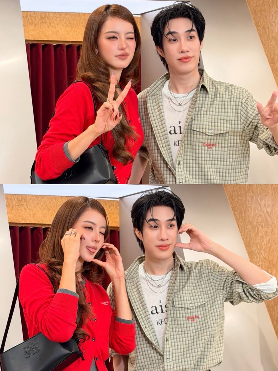 ArmyOfSeokJin's tweet photo. โบว์เมลดาลงรูปงาน maison KEEPS มีภาพเดี่ยวๆ คู่กับเติ้ลด้วย น่ารักจางงงงง  ㅠㅠ

#TLE_mtm https://t.co/EttIYZv5Ng