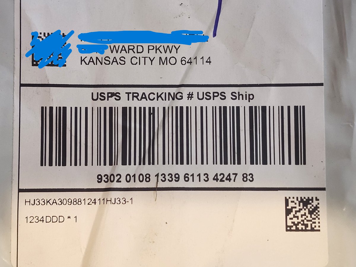 TheLBShea's tweet photo. @USPIS_HQ   Continue to get small empty silver envelopes from the same address in Texas but with different names that are clearly fake by the spelling.  This is the tracking info for your research: https://t.co/IndysskoPv