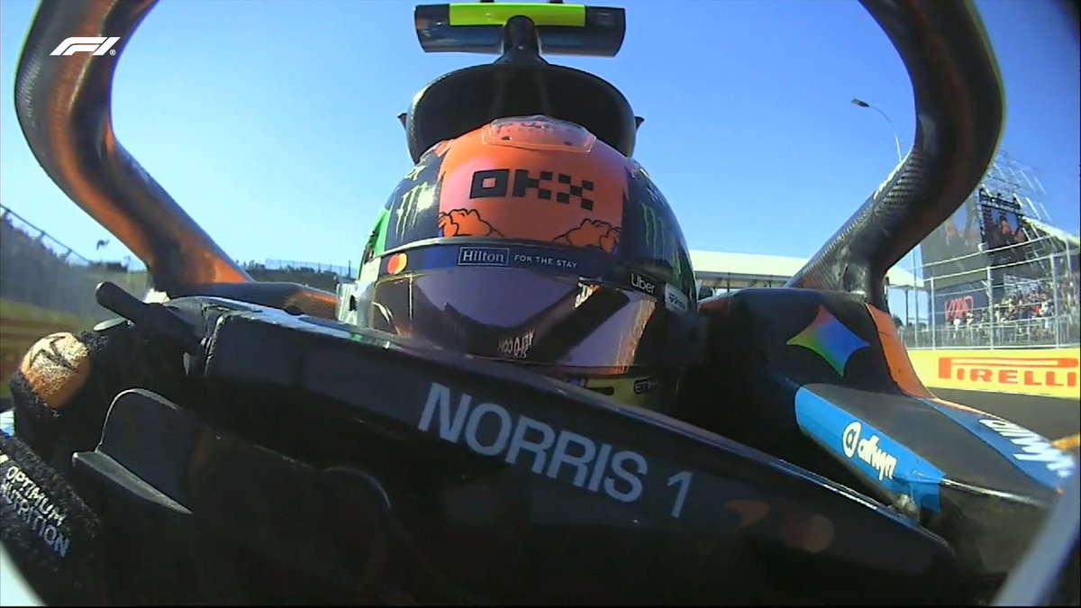F1's tweet photo. LANDO DOES IT WITH A 1:31.824! 😱

That's a 19th Pole Position for @LandoNorris 😮‍💨

#F1 #SpanishGP https://t.co/og4Ej237AV