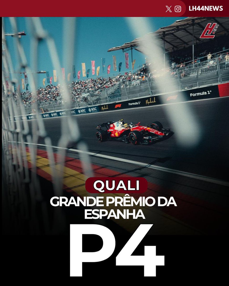 LH44NEWS's tweet photo. 🏁 | Fim da classificação em Madrid! Com os carros muito próximos e emoção até o fim, Lewis faz bons tempos e vai largar em quarto lugar amanhã. https://t.co/NVmlY3Gcf4