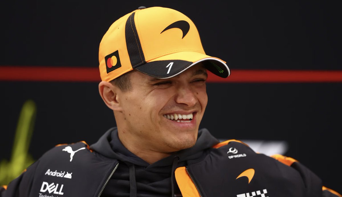 F1GuyDan's tweet photo. Lando Norris at the Madring this weekend

Friday: Does the fewest laps of any driver on a new circuit due to a gearbox issue
Saturday: Takes pole position on his last lap in Q3

That was the lap of a world champion, folks. https://t.co/L9By1k0xy1