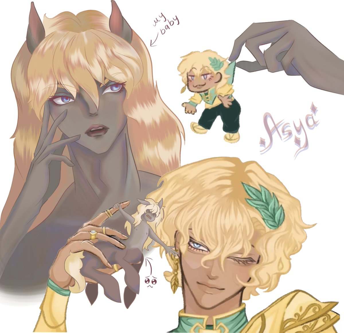 Asya735071's tweet photo. I drew the interaction between my character and another character✨
#artmootsㅤ #artㅤ #fypシ゚ #drawingㅤ #digitalartㅤㅤㅤㅤ https://t.co/1RpMtKOd3G