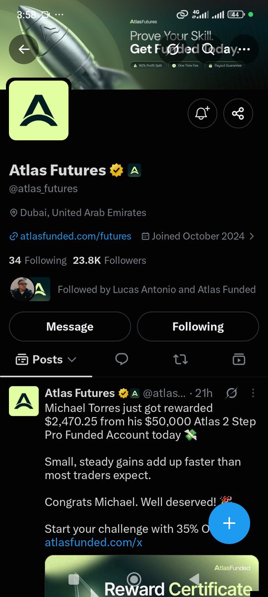 EmmanuelAnih10's tweet photo. @ZicoFago @atlasfunded @LAntonioAF @atlas_futures @HTU_FX Done 
@IamApass @jovanbuha @tonysnip3r https://t.co/5fHdvIslAa