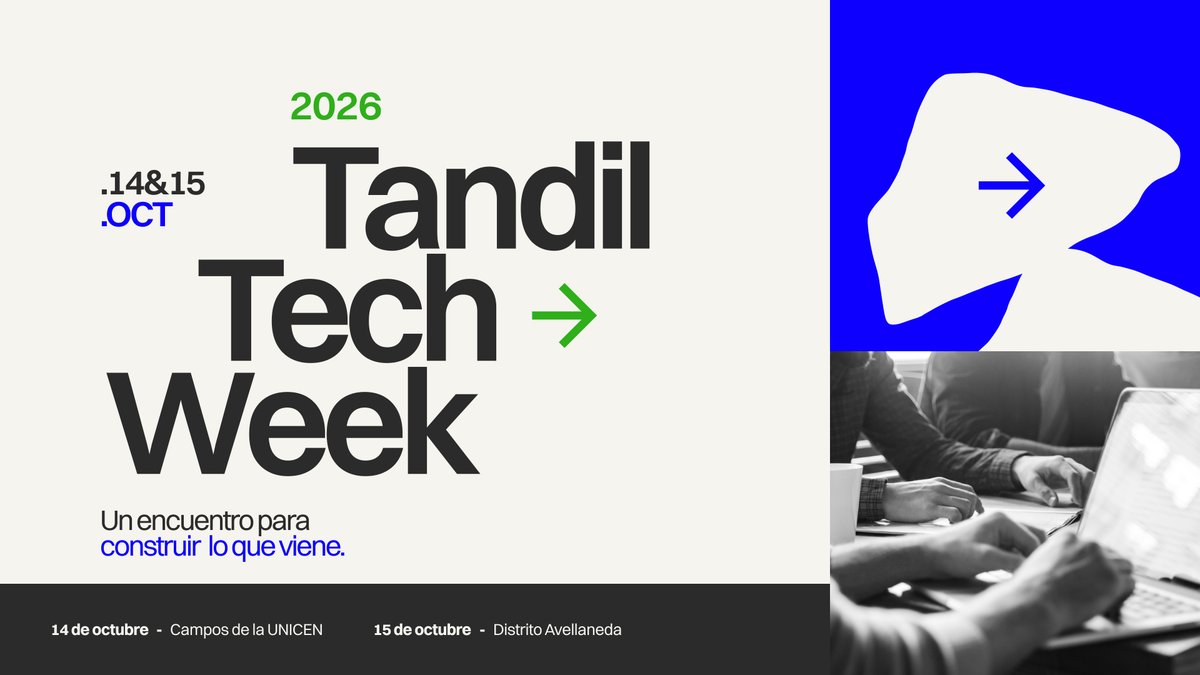 Tandiltechweek's tweet photo. El primer encuentro que reúne a todo el ecosistema startup de Tandil en un mismo lugar. Dos días: Hacking Day para aprender hackeando y Startup Day con charlas y networking. Anotate en el link del perfil y sé parte. https://t.co/Z1ngHMfzAQ
