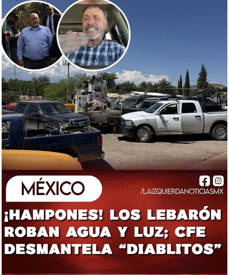 RiosAnaMa's tweet photo. MAÑOSOS...Por adeudos de hasta 2 millones de pesos y más de 10 años sin pagar, CFE cortó la luz. En respuesta, los hampones LeBaron retuvieron camionetas y grúas de la paraestatal durante 24 horas y bloquearon la carretera Sueco-Janos por dos días seguidos. Así son, para ellos lo único que vale es la "ley del embudo", lo ancho para ellos y lo angosto para el pueblo. #Galeana
#CFE #LeBarón #Chihuahua