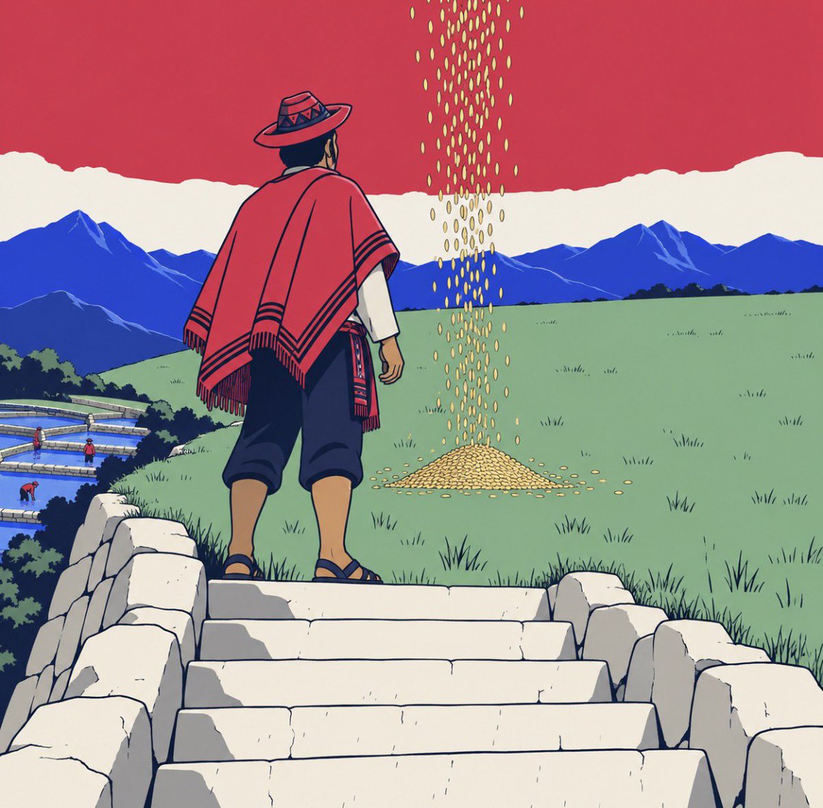 muyufarm's tweet photo. The Andes ran the most disciplined farming system in history for centuries, at altitudes where nothing should grow. 

$MUYU is that discipline, rebuilt onchain. Same patience. Same terraces. Faster harvests. https://t.co/gJAXKiVay8