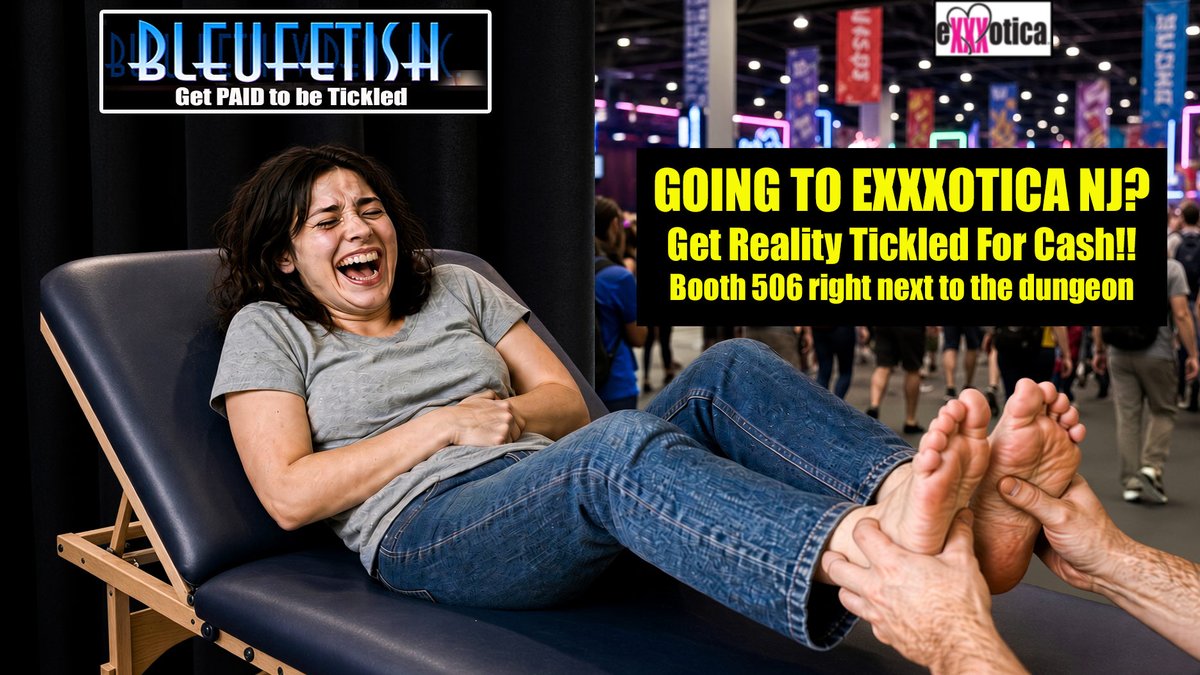 tickling's tweet photo. Are you attending Exxxotica NJ?
Get REALITY TICKLED for CASH
Booth 506 right next to the dungeon
We tickle any attendees but perfect way for models to do a quick scene with us. https://t.co/tw2NOYlvuf