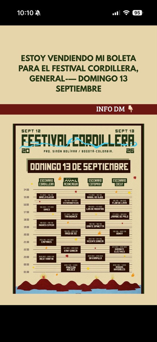 jorgecaba_96's tweet photo. Vendo boleta vip cordillera día domingo!! https://t.co/rMwIuyYxvW