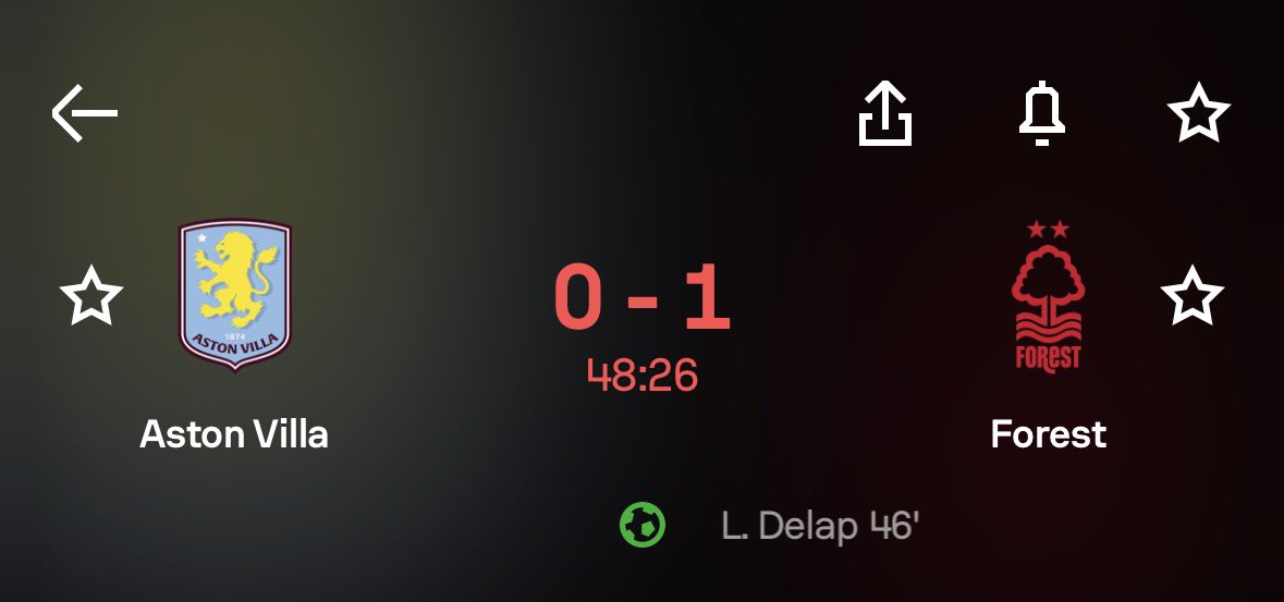 ThatG4m's tweet photo. Aston villa scored 3 goals in the ucl and still unable to score in the premier league.

Now they’ve conceded against forest by freaking Liam Delap 😭😭😭 https://t.co/wWYbfxjwcd