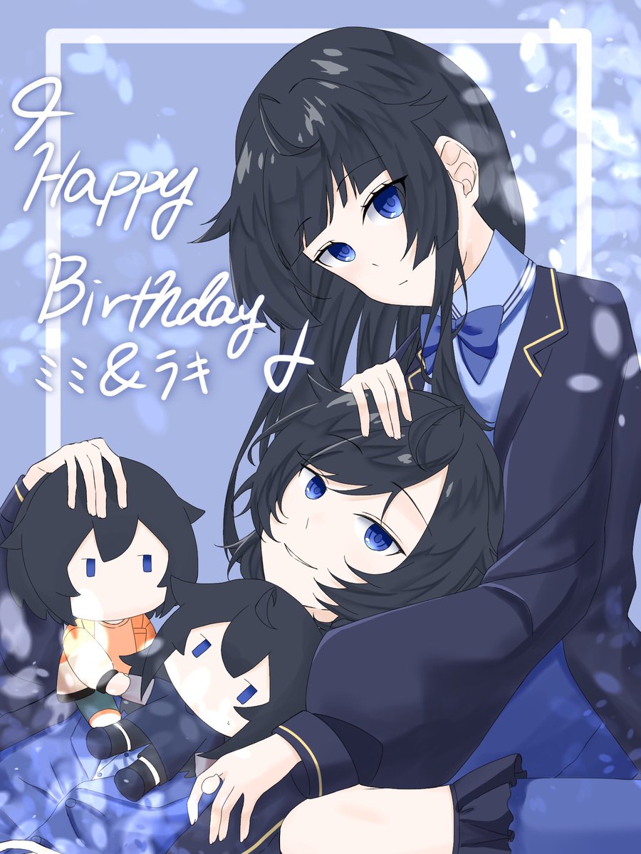 Rinrinirasuto's tweet photo. #ムラネコイラスト
 ミミちゃん＆ラキくん
誕生日おめでとー！！！(🎉`･ω･´)🎉 https://t.co/6MsH5c30R8