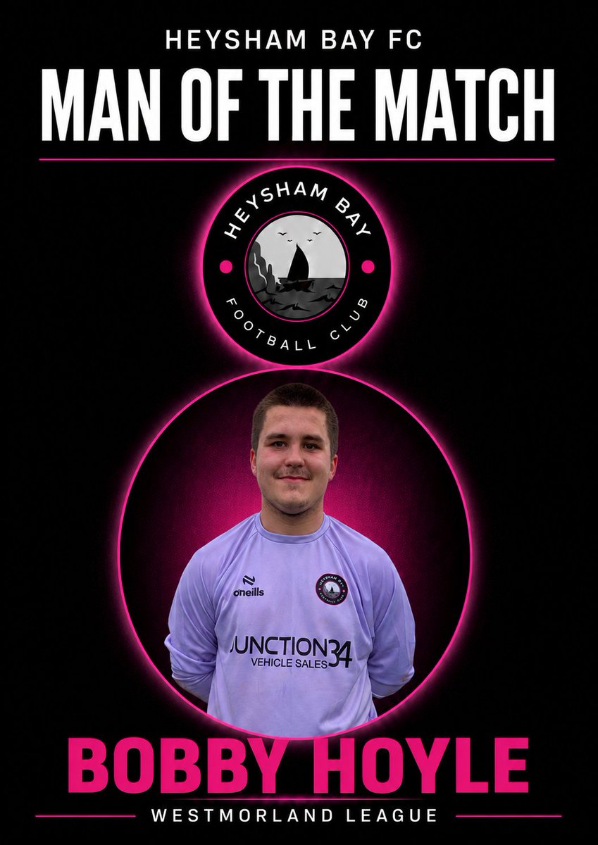HeyshamBayFC's tweet photo. MAN OF THE MATCH | BOBBY HOYLE

A fantastic performance from our keeper today!

Bobby pulled off some worldly saves when we needed him most to hold onto their lead.

Well Done Bobby 👏🏻

#HeyshamBayFC #ManOfTheMatch #UpTheBay #Football #WestmorlandLeague https://t.co/nvuBukIlBj