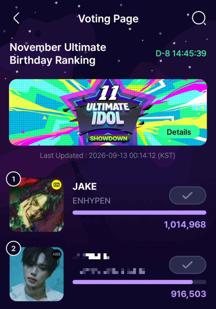 jakeyclub's tweet photo. we have 3 ongoing birthday voting for #JAKE and one male individual ranking. make sure that you all are participating as much as you can and encourage others to vote as well. PLEASE GIVE MORE ATTENTION TO JAKE’S VOTINGS.

✶ FANDORA (November Ultimate Birthday Ranking)
current rank: 1st
🎯: rank 1
📆: sept 11 - sept 21
🗳️: minimum 100 hearts

✶ IDOKI (November Birthday Vote & Male Individual Ranking)
current rank: 2nd
🎯: rank 1
📆: sept 1 - sept 20 & sept 30
🗳️: daily hearts (exp daily at 00:00 KST)

✶ GIFTIFAN (November Birthday Vote)
current rank: 2nd 
🎯: rank 1
📆: oct 2
🗳️: pink energy