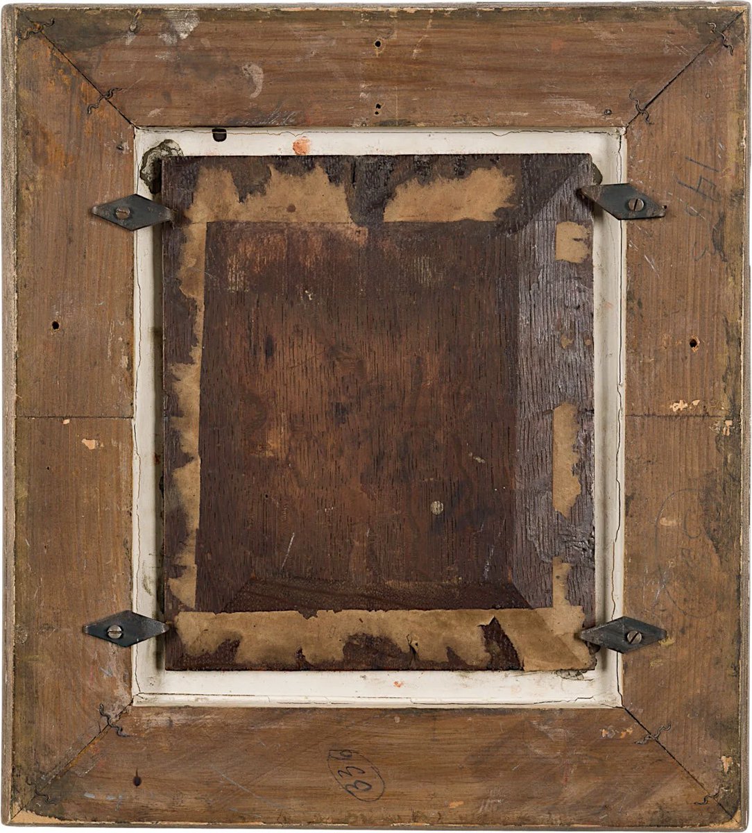 JMORENONYS's tweet photo. ¿SLEEPER? Sé veía venir. En Alemania  salía hoy a pujas por unos modestísimos  150 € esta pequeña tabla de roble (21,5 x 17,5 cms), de taller/seguidor de Rembrandt. Este pequeño (¿Auto?)Retrato, de calidad excepcional, ha volado hasta los 22.000 €. ¿Volveremos a saber de él? https://t.co/GJxRNJfw5K