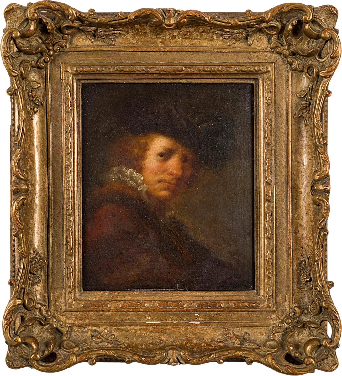 JMORENONYS's tweet photo. ¿SLEEPER? Sé veía venir. En Alemania  salía hoy a pujas por unos modestísimos  150 € esta pequeña tabla de roble (21,5 x 17,5 cms), de taller/seguidor de Rembrandt. Este pequeño (¿Auto?)Retrato, de calidad excepcional, ha volado hasta los 22.000 €. ¿Volveremos a saber de él? https://t.co/GJxRNJfw5K