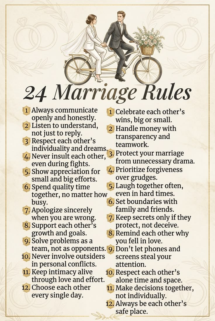Mindsetwtpf's tweet photo. 💍 24 Marriage Rules Every Couple Should Live By https://t.co/I3hJfce4O6
