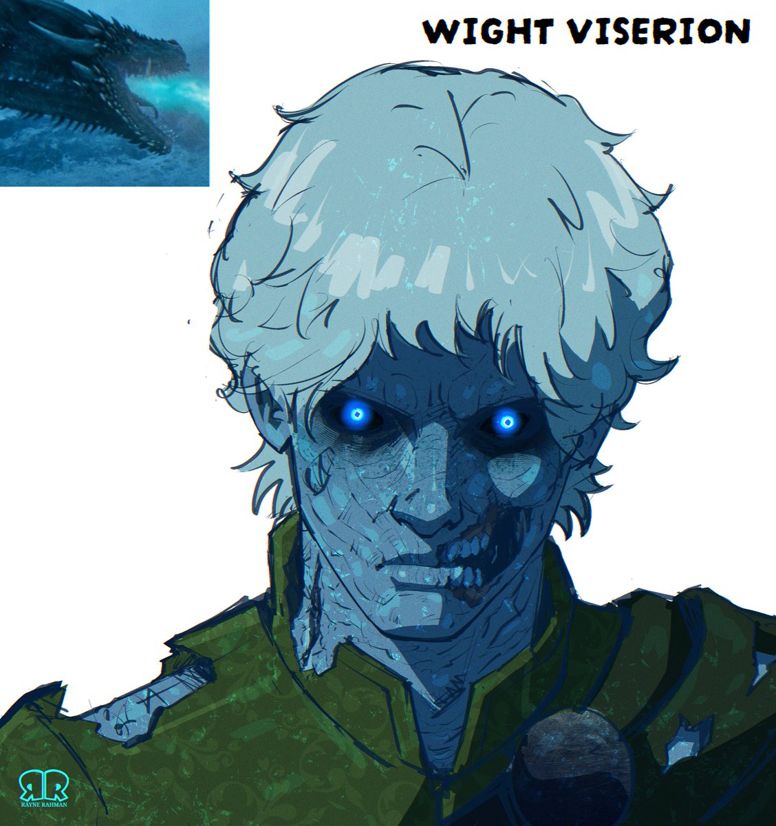 RayneRahman's tweet photo. Wight Viserion, Seasmoke &amp; Tessarion as HUMANS. https://t.co/tnAIMRal6T