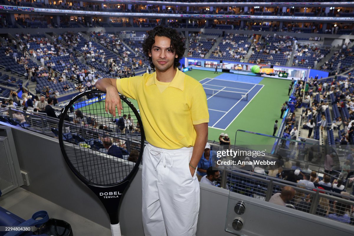 XoloUpdates's tweet photo. NEW: Xolo Maridueña and his partner Angela Jernigan attend the US Open in NYC yesterday!

via getty images https://t.co/oxZKivbHQs