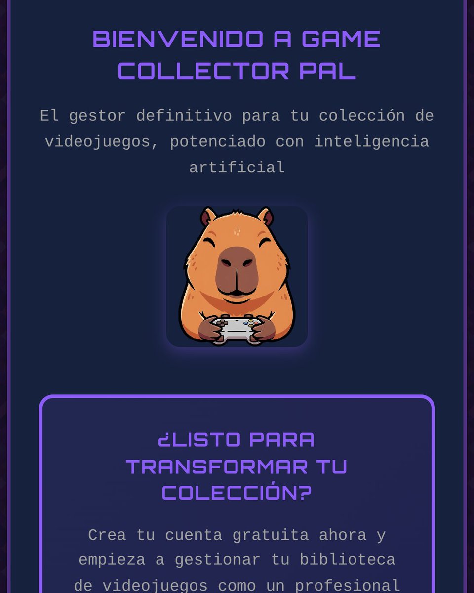 JavocSoft's tweet photo. Una copia no es un juego.

Un juego es un título. Una copia es una edición concreta, de una plataforma concreta, de una región concreta, con su caja o sin ella.

Llevo un tiempo construyendo un gestor de colecciones que parte de ahí, Game Collector Pal, y ya está lo bastante maduro como para enseñarlo. 

Dos copias del mismo juego son dos fichas, no una con un contador a 2. Suena a detalle y es la razón por la que las hojas de cálculo se mueren: en cuanto tienes el mismo juego en PAL y en NTSC, o uno completo y otro suelto, la fila deja de dar de sí.

Gratis, sin anuncios, sin suscripción. En español y en inglés.

https://t.co/J3E4CAPJ11

#retrogaming #coleccionismo