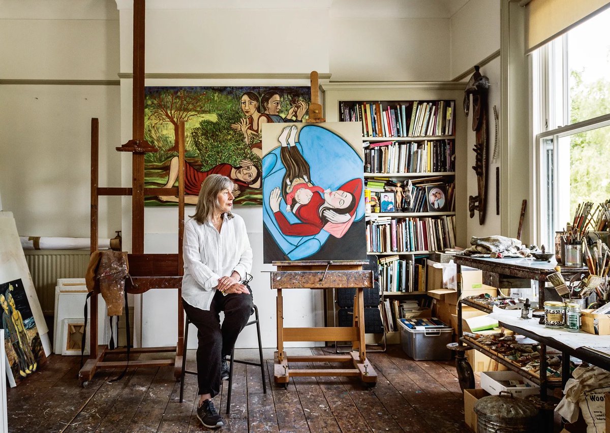 Talkart's tweet photo. 🎨🎉 New @TalkArt podcast episode! Robert meets painter #EileenCooper to discuss her new London solo show Learning to Fly, whilst also exploring her evolution across numerous bodies of work made in the past 5 decades. Listen now: https://t.co/U7bOrnWD1i https://t.co/UdOBWuHLWs