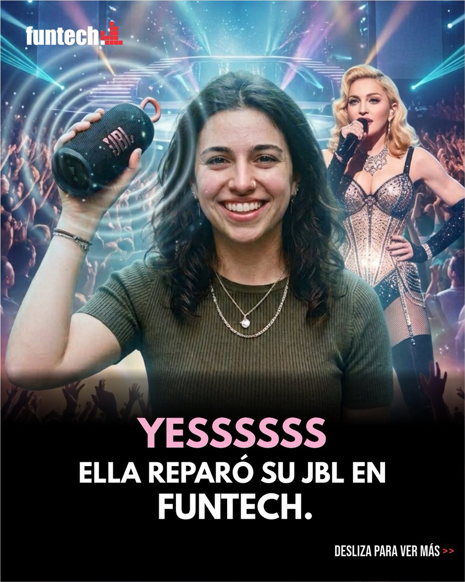funtech_ar's tweet photo. 🔊CLAUDIA ELIGIÓ A FUNTECH PARA REPARAR SU PARLANTE JBL
⏸️NO PAUSES TU MÚSICA!!!
SI SE ROMPE #reparaloenfuntech
Y TERMINA DE ESCUCHAR ESA MÚSICA QUE TANTO TE GUSTA
🎵 SERVICIO TÉCNICO PARLANTES JBL
PRESUPUESTOS SIN CARGO
Te. 47800710
#funtech #service #serviciotecnico #jbl https://t.co/B8DBMt3ok0