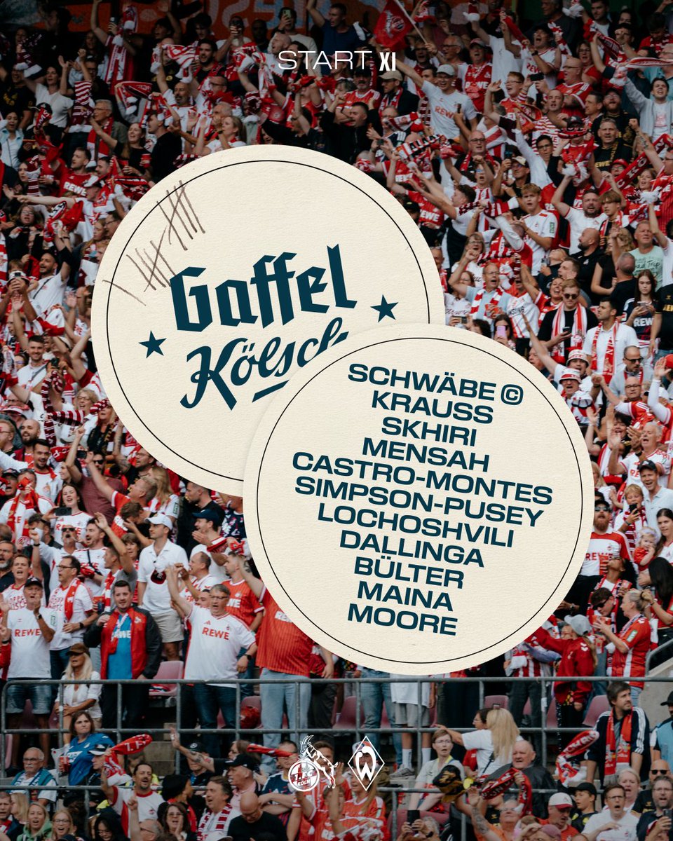 fckoeln's tweet photo. 🚨 Die #effzeh-Startelf ist da 🚨
_
Die FC-Aufstellung vor #KOESVW wird serviert mit @GaffelKoelsch. https://t.co/smDZtaXNRp