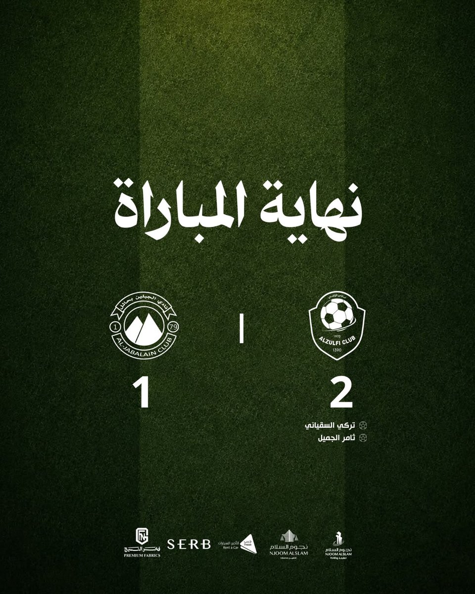 ZulfiClubSG's tweet photo. نهاية المباراة 🔚

الزلفي 2✖️1 الجبلين

⚽️| تركي السقياني
⚽️| ثامر الجميل 

اللللف مببروووووووك لمستقبل الطواحين🧡🧡🧡🧡🧡🧡

#U16 https://t.co/3YxRRu6NBq