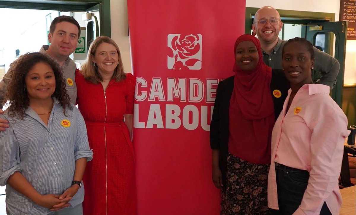 NDIronsMP's tweet photo. A campaign launch of epic proportions. So proud to be supporting @sagalcamden in Holborn and St Pancras 🌹🌹#votelabour https://t.co/dRy9Hc3LDP