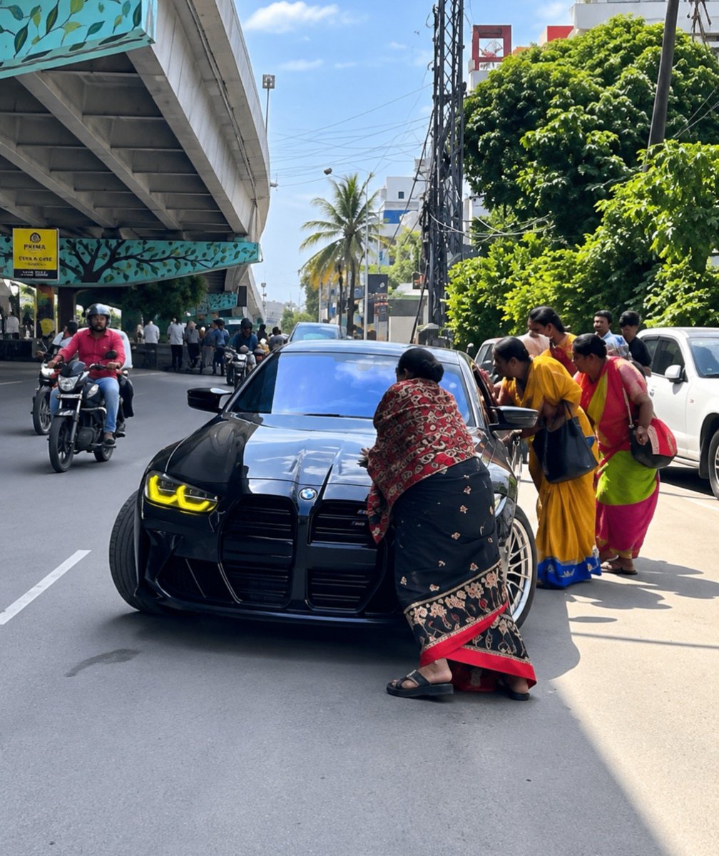 Ajaykumaarji's tweet photo. हैदराबाद मे एक व्यक्ति BMW की डिलीवरी लेने पहुचा, तो कुछ ट्रांसजेडर ने उसे घेर लिया और शगुन के नाम पर 2 लाख रुपये मागने लगे।

युवक कुछ पैसे दे रहा था लेकिन वे 2 लाख रुपये की माग पर अड़े रहे और QR पर पैसा देने का दबाव बनाने लगे।

जब युवक ने 2 लाख नही दिया तो उसके साथ...Read news https://t.co/4PpbeTPX3z