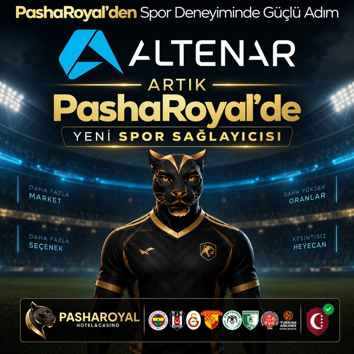 PashaRoyalX's tweet photo. ⚽ #Spor deneyiminde yeni dönem!

🔵 #Altenar artık PashaRoyal’de!
📊 Daha fazla market ve seçenek!
🔥 Yüksek oranlarla kesintisiz heyecan!

🔗Güncel Link: https://t.co/WirlolSydF
Cengiz Ünder #BJKvERZ #12Eylül https://t.co/9sRNop52ww