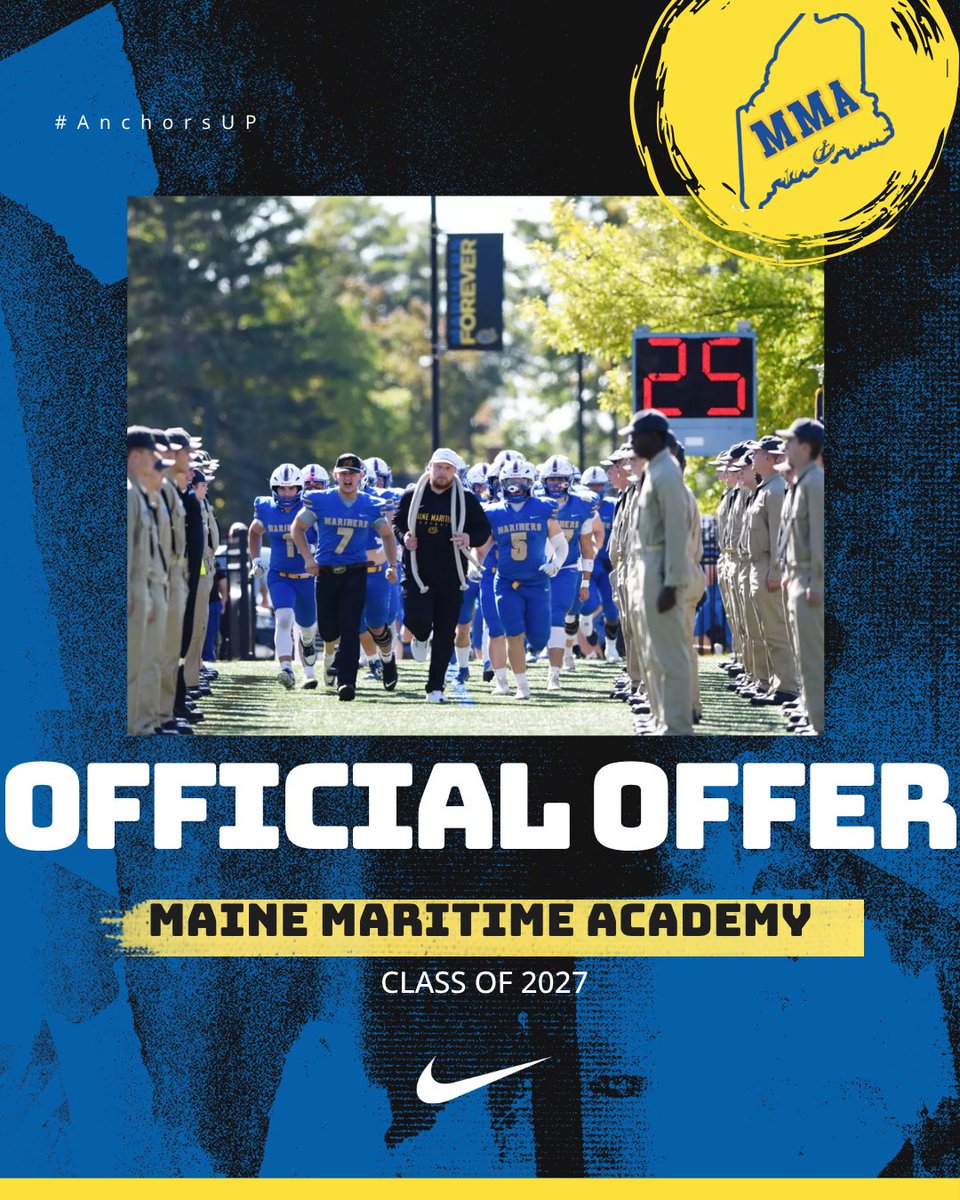 jaystrong81's tweet photo. After a great conversation with @DBourne813 i am Honored to earn an Offer from Maine Maritime Academy @RhettCaruthers @GarrionCj @GaryHollins18 @GermaineH1513 @CoachRodDixon @WWMHFootball352 @wmhsFBrecruits @CoachMoeWWMHS @hollywoodj_1 https://t.co/oLE4BJ1pYH