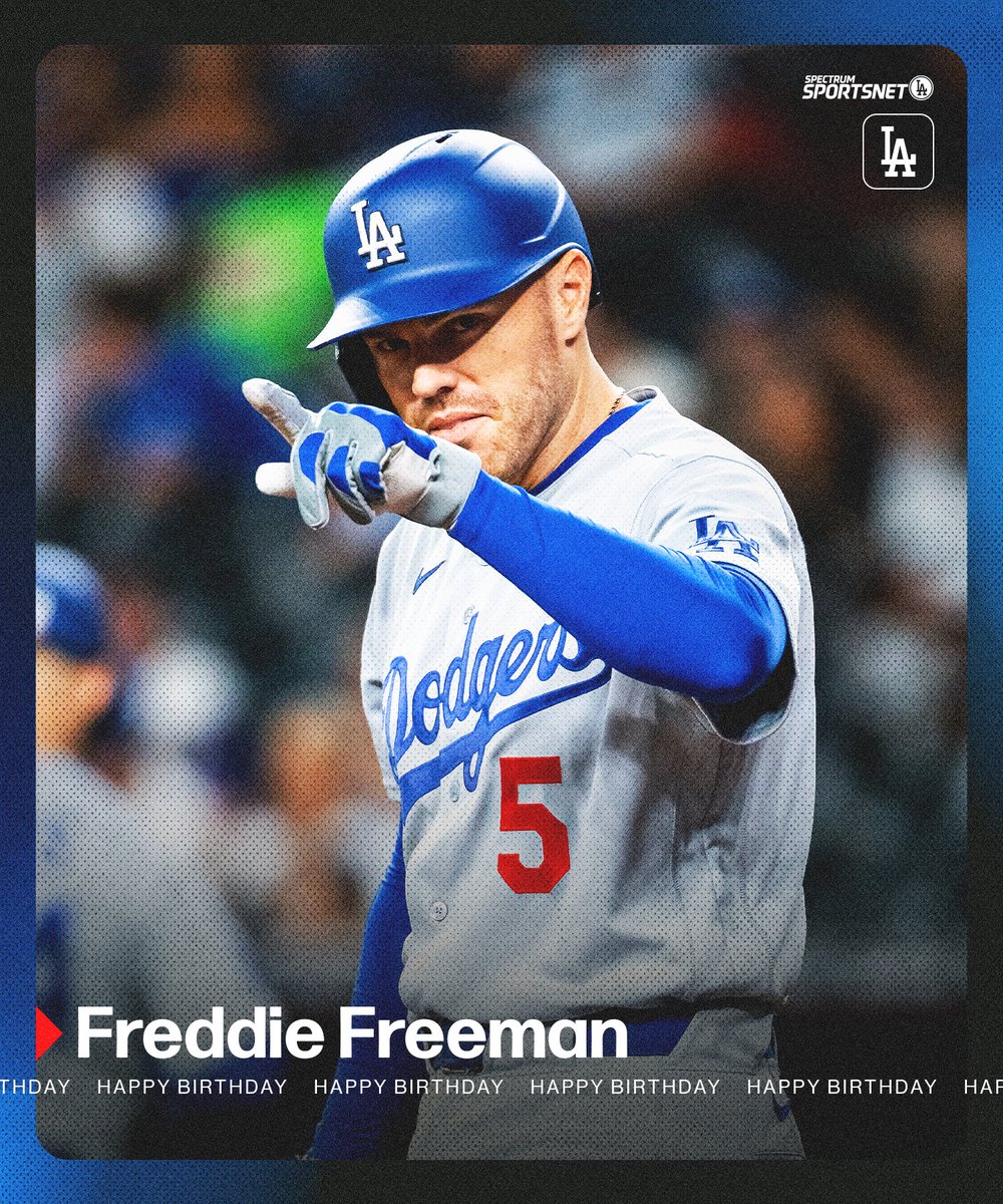 SportsNetLA's tweet photo. Happy birthday, Freddie 🥳🎂🎉🎈💙🤍
#Dodgers https://t.co/Jo6e6Geaea