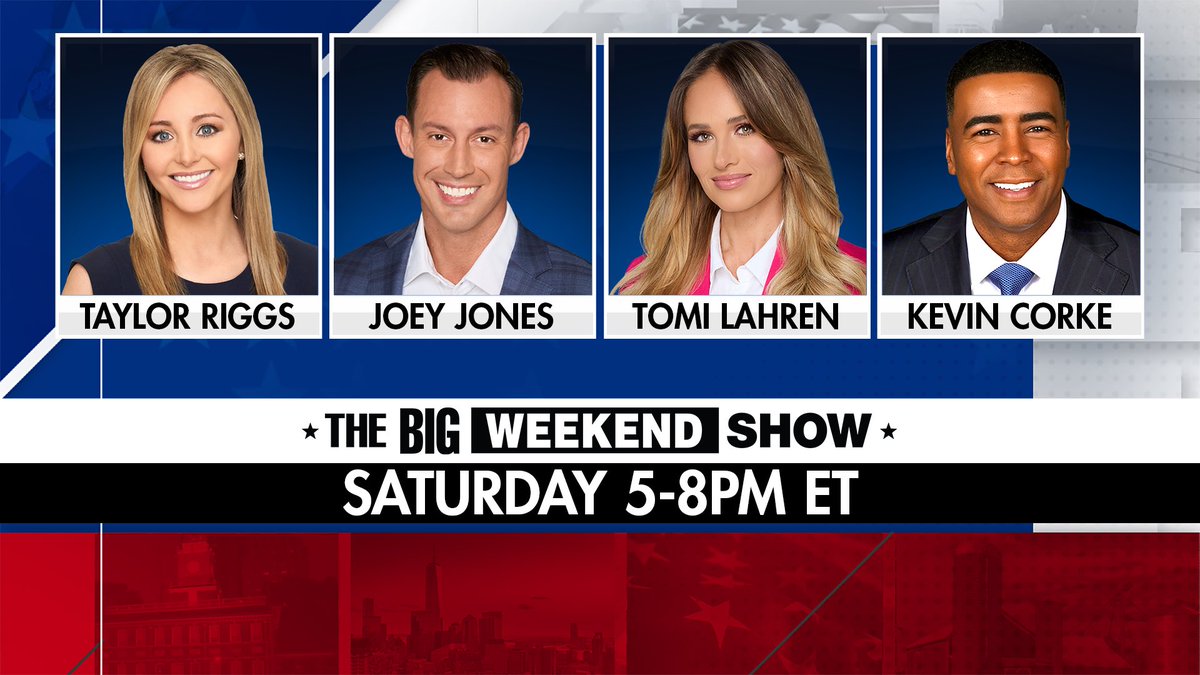 kevincorke's tweet photo. Well, well, well…
Hope you’ll come spend part of your weekend with us!
See you tonight from 5-8pm ET for the @BigWeekendShow on @foxnews #CorkeCrew 🇺🇸🇺🇸🇺🇸
@Johnny_Joey
@TomiLahren
@RiggsReport https://t.co/3aBtXNins3