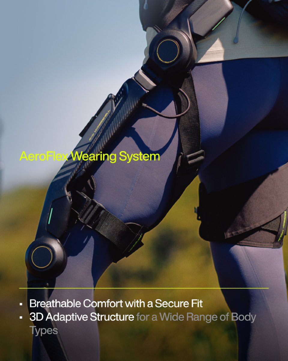 HypershellTech's tweet photo. WHY HALO / 06

Why Halo? Because your gear should be ready when you are.

On in 20 seconds. Off in 5.

Set once, ready every time.

Lightweight construction and AeroFlex wearing technologies deliver a secure, comfortable fit across every posture. Compatible with 35–85 L hiking packs, with convenient Shelly voice control via Apple Watch.

Fast to Fit. Free to Explore.

👉 Pre-orders are now open. Explore Halo via the link: https://t.co/zDnfgMMdCa
#Hypershell #HypershellHalo #Exoskeleton #FullLegExoskeleton #WearableTech