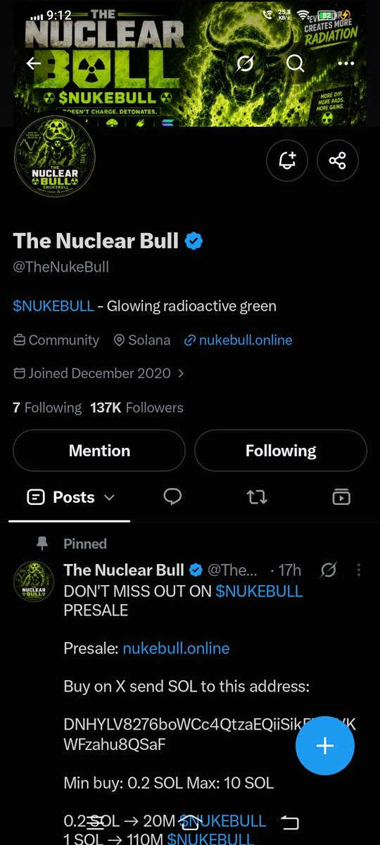 Raj69253935's tweet photo. @TheNukeBull Sol address BucrDxsCHzyLvB7g19hHLCKXraULoobjt1q3G65FpueJ https://t.co/nERhZ1a6Av