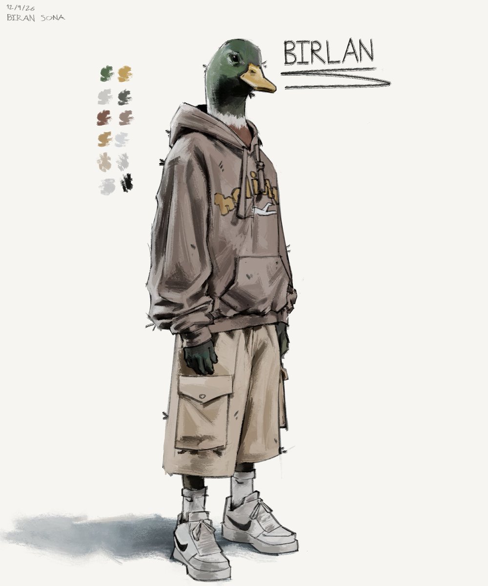 httbirlan's tweet photo. heres my offical sona 
its a duck with clothing https://t.co/N7QugKkfRm
