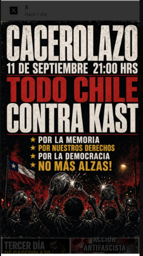 Iherreraa's tweet photo. Gran cacerolazo anoche. Todo Chile hizo sonar sus ollas de goma.  No se escuchó NADA en ninguna parte https://t.co/Ar47aSQvTw