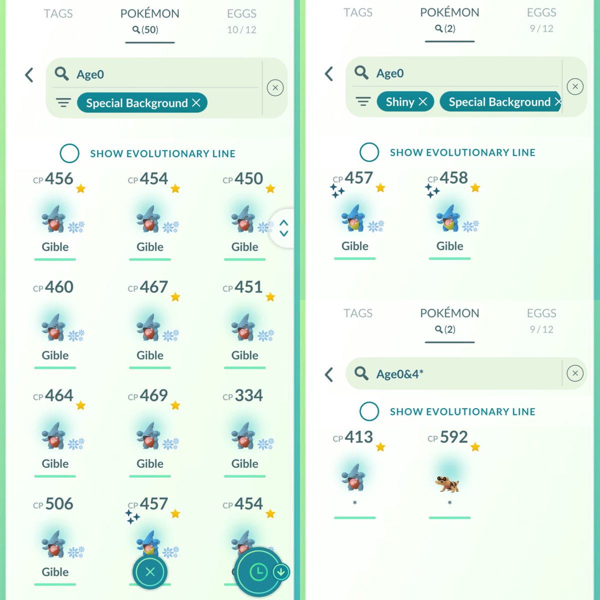 BlueJay_pkmgo's tweet photo. Gible Community Day Classic

✨26 shinies
💯2 hundo
🎇50 backgrounds (2 shiny BG)

No shundo or BG hundo. Hope I can catch shundo Garchomp at upcoming Wild Area. 

So…first ever month only having community day “classic”. Is this going to be a usual thing?

#pokemongo #ポケモンGO https://t.co/tOq5HuBQGh