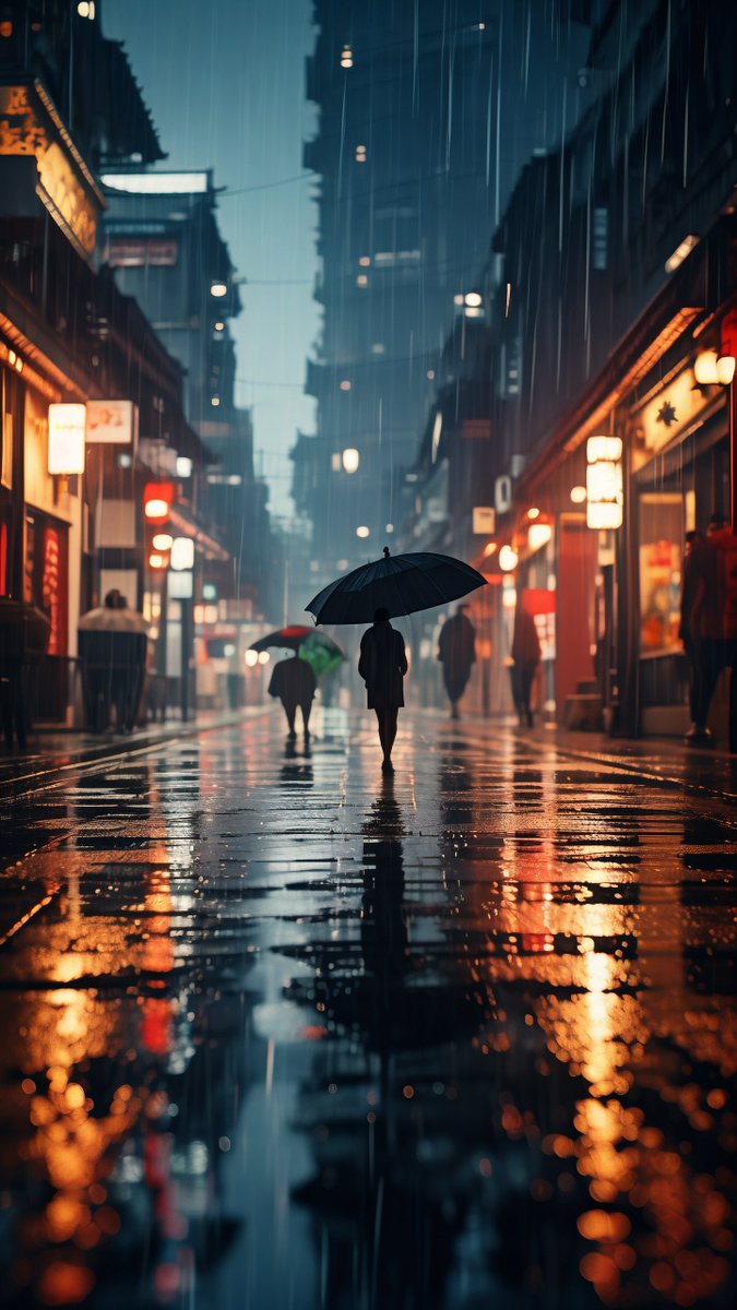 ariex618972's tweet photo. Rainy evening, random snap – the glowing neon sign outside a tiny bistro, a stranger’s umbrella weaving through wet street reflections. https://t.co/PbsVODOYJ0