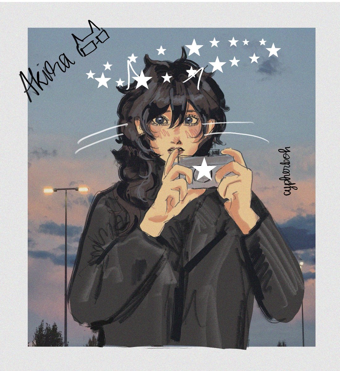 cypherboh's tweet photo. my shuake yuri with the cutout trend so now they're starstruck #p5 https://t.co/SCQ7J7lV7u