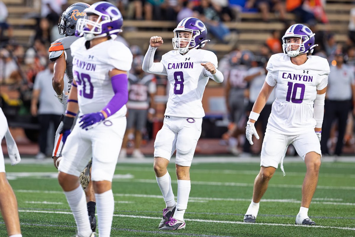 TheLaneBurton's tweet photo. Great team win — 37-7.

4 PATs ✅
24-yard FG ✅

Grateful for another opportunity to do my job and help the team. Back to work.

Canyon High School | K | 2028

#ClassOf2028 #TXHSFB #Kicker https://t.co/aePN5mNsH1
