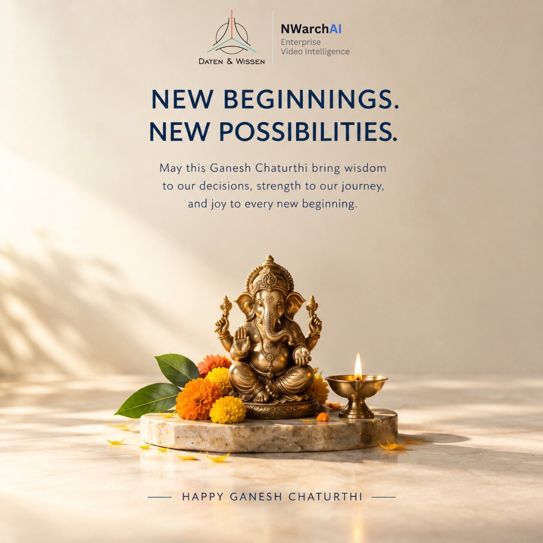 daten_wissen's tweet photo. Happy Ganesh Chaturthi! 🙏
May Lord Ganesha bless us with wisdom to innovate, strength to overcome challenges, and success in every endeavour.

Wishing you and your family a blessed and prosperous Ganesh Chaturthi.

Ganpati Bappa Morya! 🪔

#GaneshChaturthi #GanpatiBappaMorya https://t.co/fjf6EnZnK0