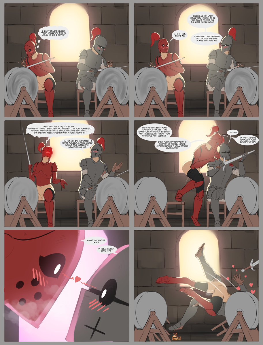 MidEvilNSFW's tweet photo. Dating a Royal Guard: FINALLY https://t.co/CGj4tncIyO