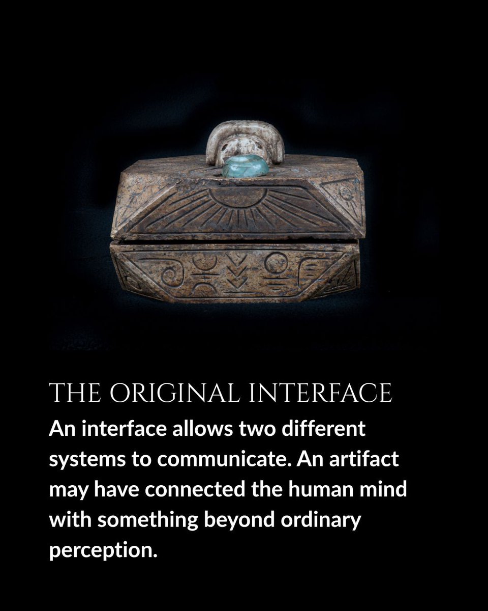 Artifact_Guard's tweet photo. An interface connects two systems. Ancient artifacts may have linked human and cosmic worlds through form, material, and symbol. 👁️

✨ Can objects access deeper memory? Explore the collection and see what resonates! 

#ArtifactGuardians #AncientInterface #LivingArtifacts https://t.co/t4iYKX1Owj