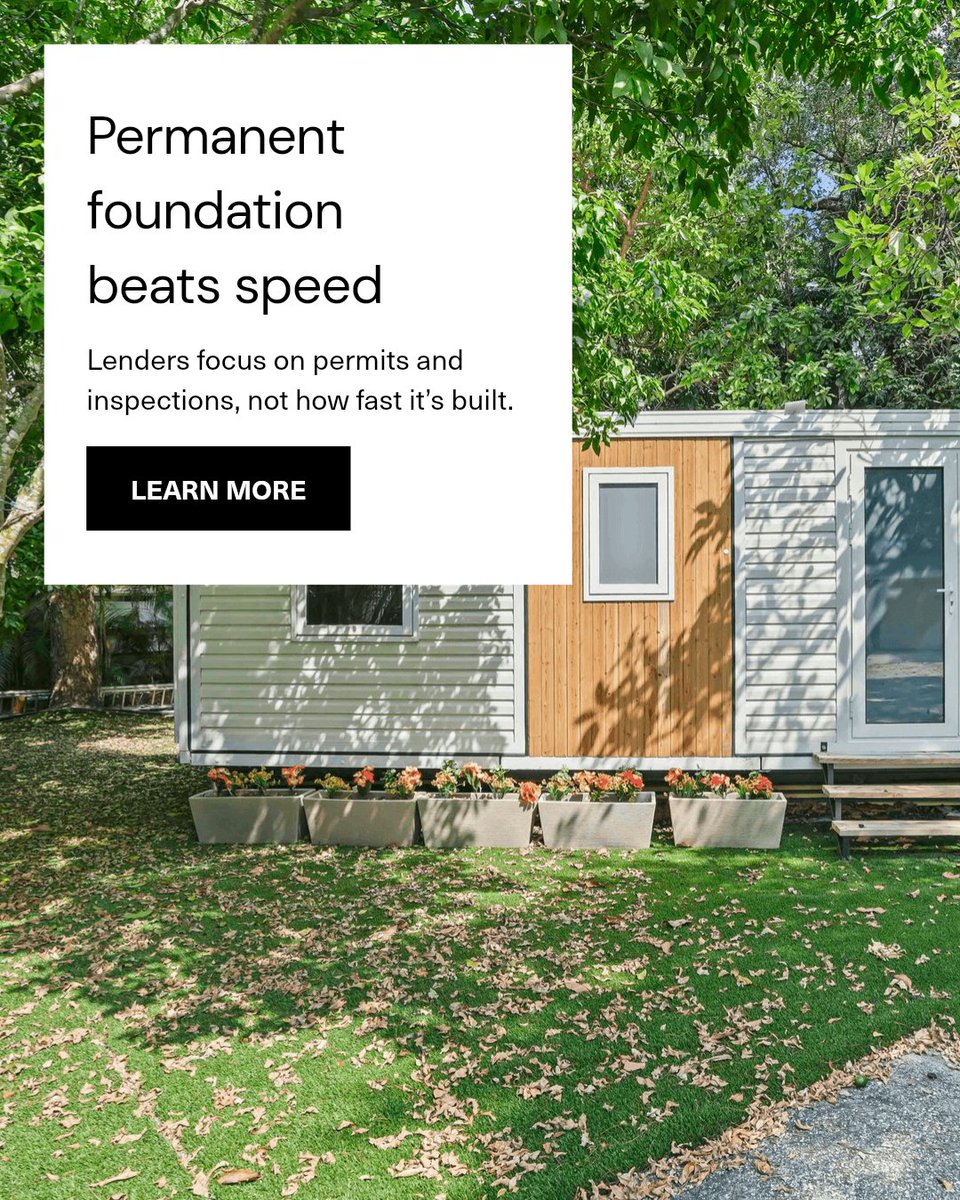 _pladhomes's tweet photo. Site-built classification changes financing and appraisal. Lenders and appraisers look at the permanent foundation, permits, inspections, and Certificate of Occupancy. That matters more than speed.

See how the classification works. https://t.co/ITRfGWGE83 #PLADHomes https://t.co/iYnT7CDBnz