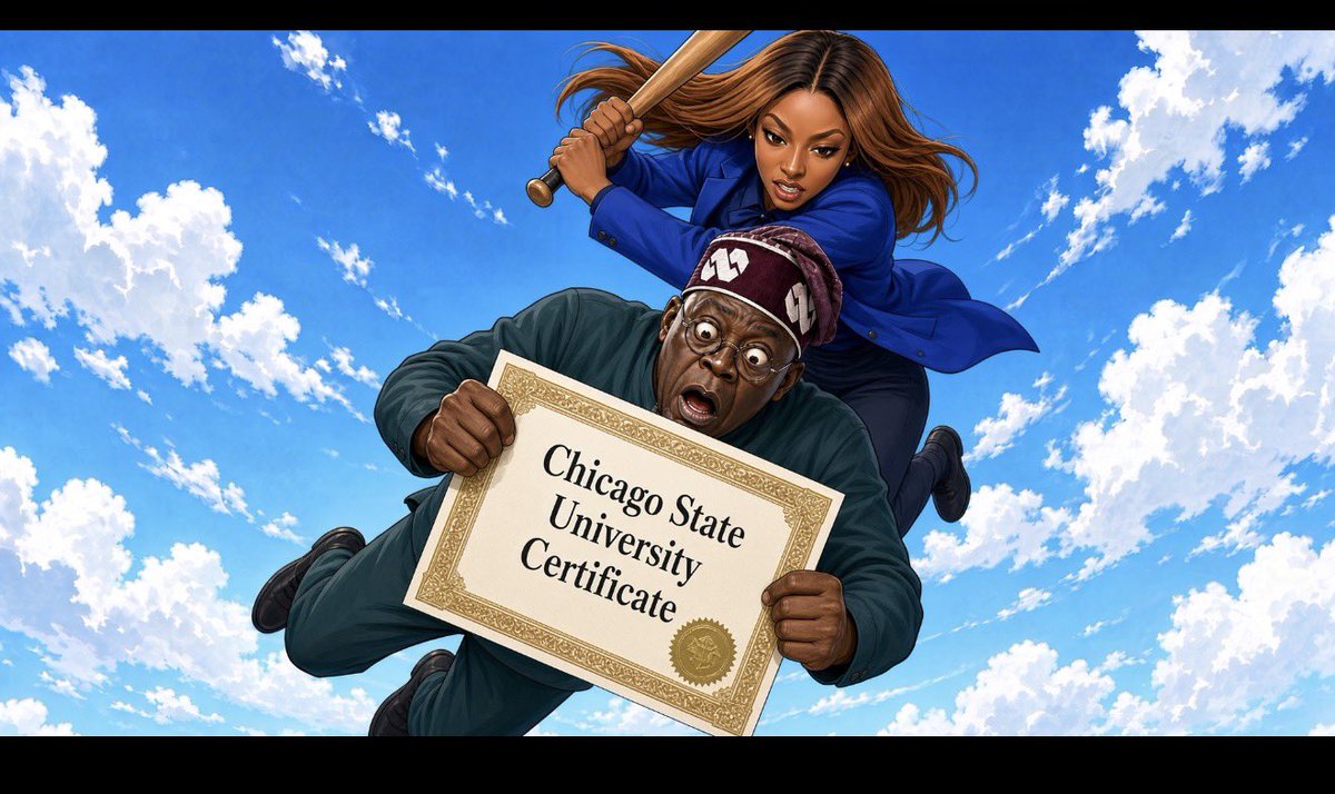 TheSerahIbrahim's tweet photo. DID TINUBU’S BSc FALL FROM THE SKY?

INEC has published the educational credentials submitted by the presidential candidates for 2027.
And look at what Bola Ahmed Tinubu submitted. A sitting president.

Primary school qualification? BLANK.
Secondary school qualification? BLANK.
WAEC? Blank

Meanwhile, other presidential candidates have shown an actual educational trail, primary education, WAEC/WASC/SSCE, diplomas, degrees, postgraduate qualifications.

So I have a very simple question for President Tinubu and his supporters:
Where is the road that led to the BSc?

Did Chicago State University admit you directly from nowhere?
What is the documented educational progression that led to the degree you have presented?

A university degree has a beginning.
It comes after years of primary and secondary education, examinations, admission and academic records.

INEC itself published the 2027 EC9 and the spaces for your primary and secondary qualifications are blank. Your BSc. is there. But the educational journey before the BSc. is not stated at all.

WHERE IS THE EDUCATIONAL TRAIL, MR PRESIDENT?

Stop this political gymnastics, and answer the question.
Because in Nigeria, even the most ordinary job applicant is expected to show all certificates, so why not a PRESIDENT?

Tinubu what schools did you attend?